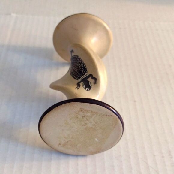 2 90s Y2K Hand-Carved Kenya African Soapstone Candle Holders Lizard Decor Boho - Picture 11 of 16